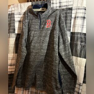 Men’s majestic Boston Red Sox pull over size 2 XL blue tweed